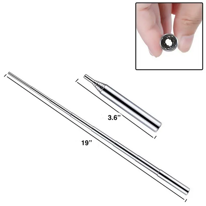 OakStoke Pocket Bellows, telescoping stainless steel fire blower