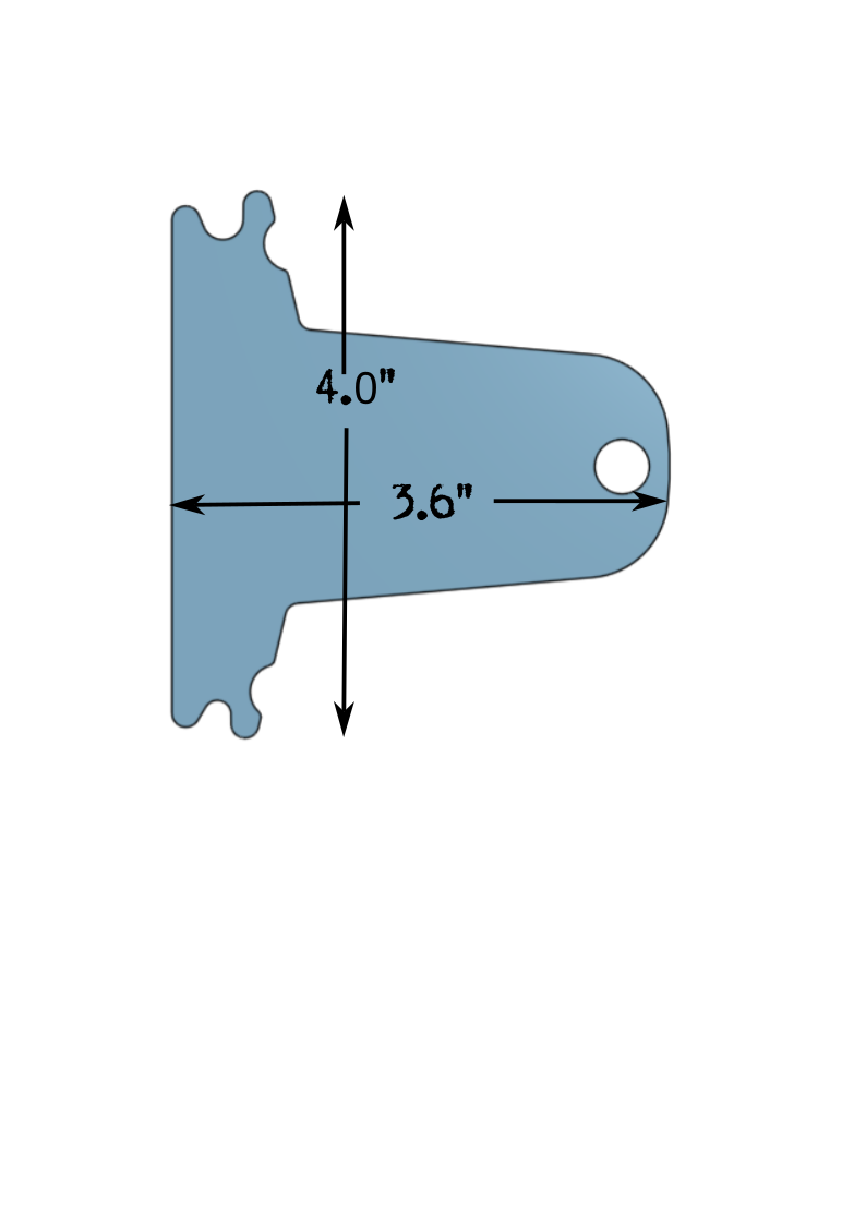 OakStoke grill scraper dimensions: 3.6 inch width by 4.0 inch height